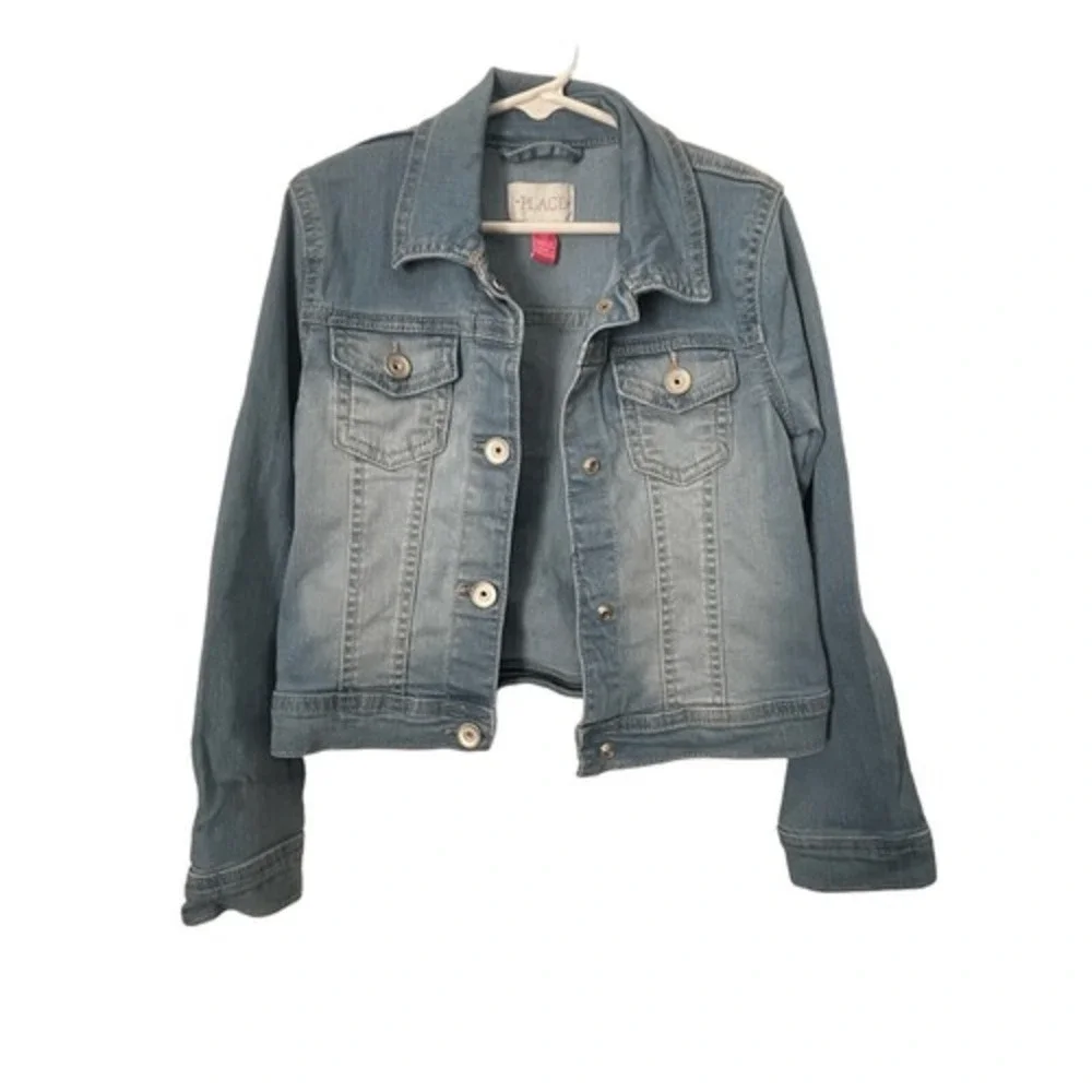 The Childrens Place Kids Denim Trucker‎ Jacket Medium Wash Blue Size 5/6 S/P